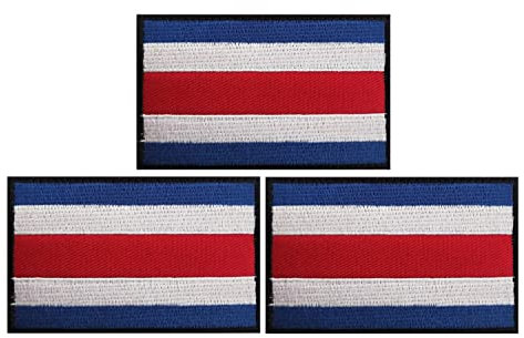 JAVD Costa Rica-Flaggenaufnäher für Hüte, taktische Taschen, Jacken, Kleidung, Patch, Team-Militär-Patch, 3 Stück