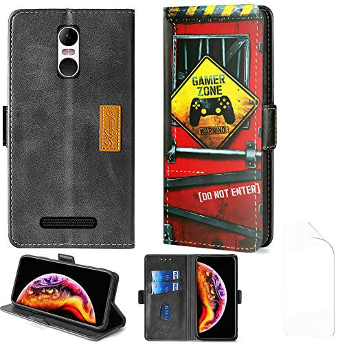 Aroepurt Flip Cover Compatibile con brondi Amico Smartphone 4G Custodia Case Cover + Morbido Pellicola Protettiva [Funzione Staffa] CPT-JGP