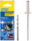 Rapid Blindnieten Aluminium Cremeweiß Ø 4mm, 5-7mm Klemmbereich, 50 Stk. Nieten, Set inkl. Bohrer, für Blindnietzangen