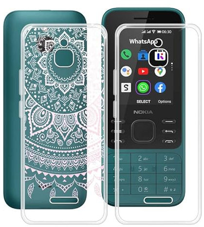 HGJTF Handyhülle Hülle für Nokia 6300 4G (2.4), Ultradünn Transparent Weiche Silikon Stoßfest Case Tasche, Anti-Vergilbung TPU Bumper Cover Schutzhülle für Nokia 6300 4G - Clear + WM86