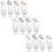 12 Pcs Travel Bottles 60ml Travel Containers Refillable Hand Sanitiser Bottles with Flip Cap and Carabiner for Outdoor School Trip (Random Color)