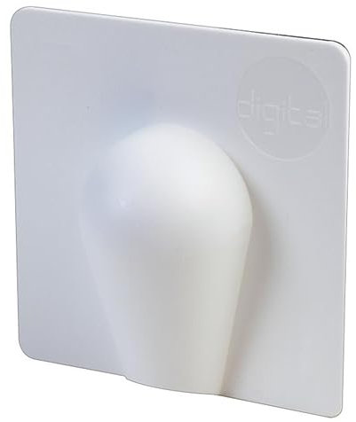 White External Brick Burst Buster Plate - Cable Wall Entry Tidy Cover Satellite Coaxial Aerial (2, White)