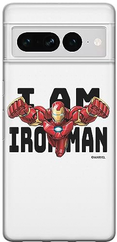 ERT GROUP Handyhülle für Google Pixel 7 PRO Original und offiziell Lizenziertes Marvel Muster Iron Man 028 optimal an die Form des Handy angepasst, hülle aus TPU