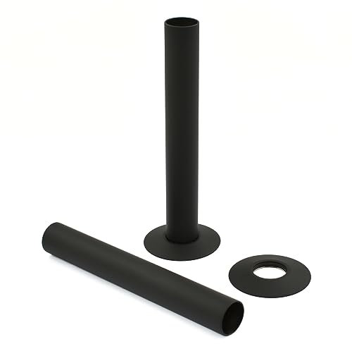 Hot Flow | 130mm Pipe Shroud/Sleeve (Pair) (Satin Matt Black)