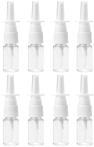 LEEQ Flaconi Spray Nasali - 8 PCS Flaconi Spray per Nebbia da 10 ml Bottiglie d'Acqua Spray vuote Trasparenti Spray nebulizzatore Piccolo flacone Spray per Olio Essenziale salino
