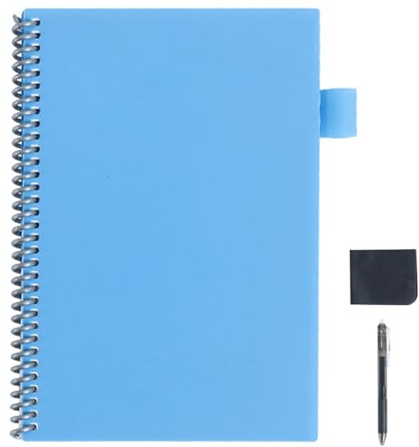 Hinweis Bücher, löschbares Notizbuch, 11,3 x 8,3 Zoll A4 Dry Löschen Notizbuch, wiederverwendbares Notizbuch mit Stift und Radiergummi, tragbares Whiteboard Notizbuch für Business Home Office