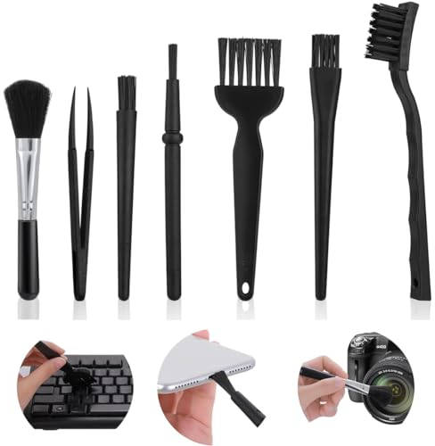 7 Pièces Brosse De Nettoyage Ordinateur Pinceaux,Pinceaux Antistatiques,PC Pinceaux de Clavier Kit,Brosses de Nettoyage Platiques pour Ordinateur Clavier Téléphone Tablette