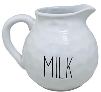 Acense Ceramic Milk Jug, White