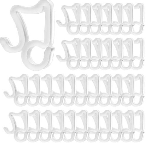 GOOTHY Allzweck-Licht-Clips, Set mit 100 Weihnachtslicht-Clips, universelle Außenlicht-Haken für Dachrinnen, Schindeln, Dächer und Fenster, Weihnachten, Halloween und Party-Dekorationen