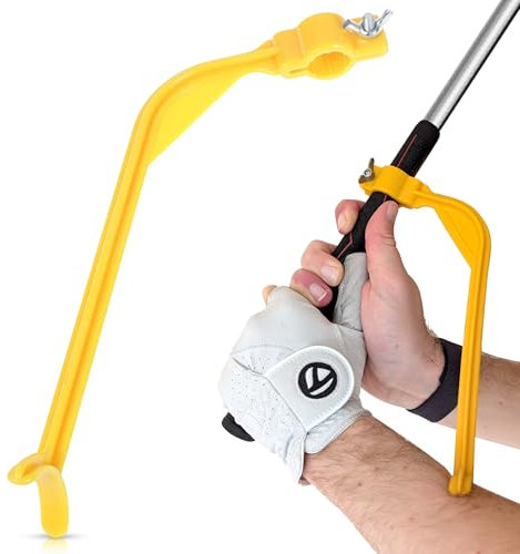 Sharp Swing Golf Swing Trainer Guide - Improve your Swing Plane, Wrist Hinge, and Posture for Consistent Golf Shots, Suitable for Right and Left-Handed Golfers, Beginners, Women, and Juniors (Yellow)