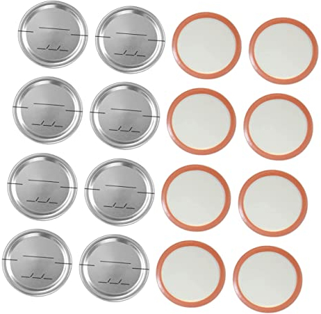 CAXUSD 30stücke Jar Deckel Aus Weißblech Teiliges Datumsglasdeckel Für Luftdichtes Verschließen Von Einmachgläsern Für Marmelade Früchte Und Gemüse