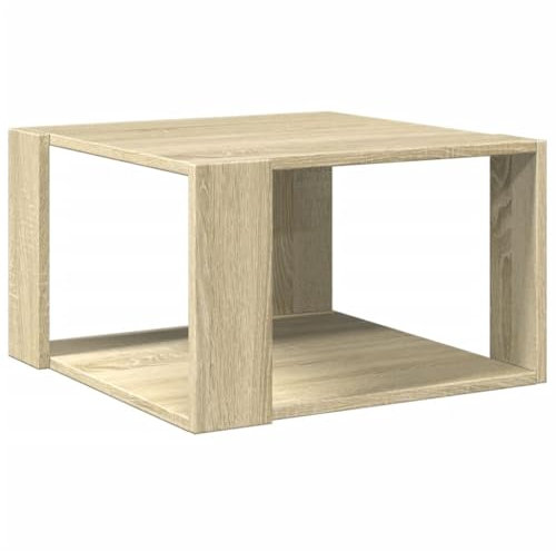vidaXL Table Basse chêne Sonoma 51,5x51,5x30 cm Bois d'ingénierie, Table d'appoint, Table de Salon, Table latérale, Bout de canapé, Table Centrale