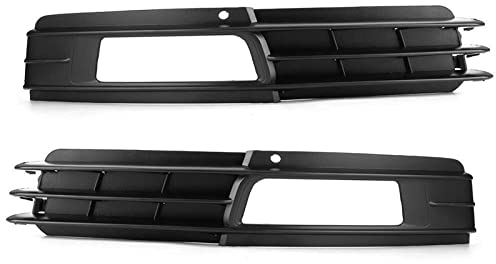 Pizgear 1 Paar Auto-Nebelscheinwerfer, Kühlergrill-Abdeckung, vordere untere Stoßstange, Nebelscheinwerfer-Grill-Set, for Audi, for A6 C6 4F Limousine, for Avant 2008–2011, Außenteile Nebelscheinwerfe
