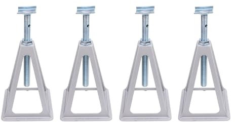 4 Stück Anhänger Stabilisator Wagenheber, Aluminium, Wohnmobil Stabilisator Wagenheber, Verstellbar 28–44 cm, Unterstützt 2,7 T, Wohnmobil Schraubenheberständer für Wohnmobil