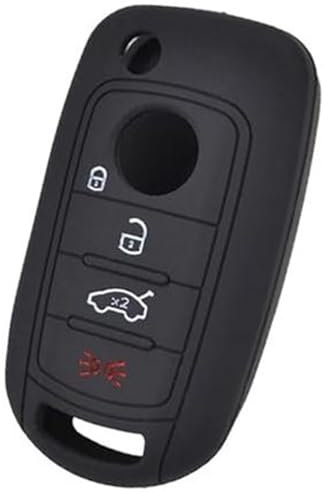 MUEOSI Car Key Fob, for Fiat, Cronos Egea 500X Toro Tipo, for DODGE, Neon Skin 2015-2018 Silicone Car Remote Flip Key Fob Shell Cover Case car key protector car key shell