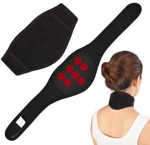 XOXVURI Minerve Auto Chauffante Minerve Cervicale Chauffante Enveloppe De Soutien Du Cou Auto Chauffante Pour Soulagement Douleurs Collier Cervical Tourmaline Magnétique Réglable