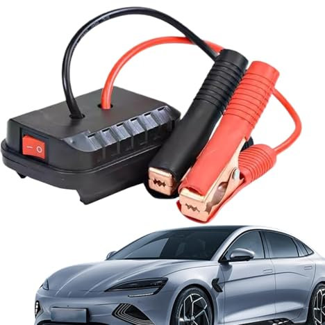 Avviatore batteria per auto, convertitore portatile adattatore per auto da 18 a 21 V, booster batteria automobilistica da 8 cm, batteria esterna ricaricabile inverter, backup per camion,