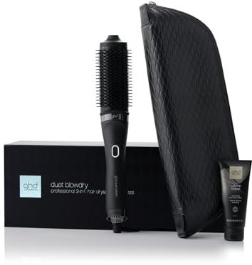 GHD Cepillo Secador Profesional 2 en 1, Ghd Duet Blowdry, con Tecnología Heat-Air Xchange y Estuche Negro