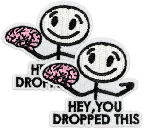 LAJUP Lustiges Aufbügel Patches Klett, Patch Hey You Dropped This Lustiges Meme Zum Aufbügeln, Patches, Bügelflicken, Kinderleicht Zum Aufkleben