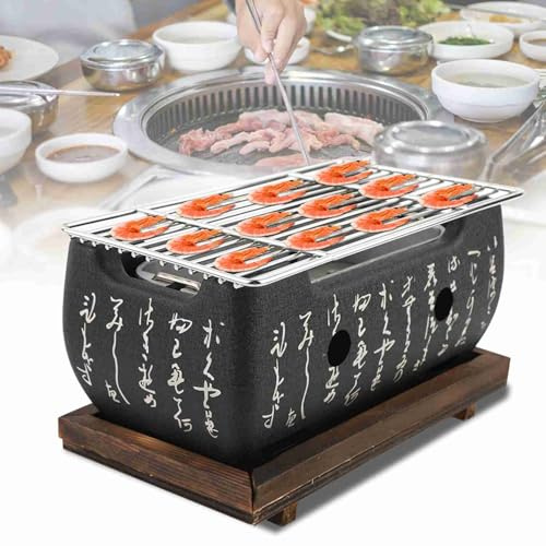 Sustvita Hibachi Grill für soziale Restaurants. Dieser komplette japanische Lebensmittelherd umfasst EIN Grillnetz, einen Carbon -Slot und EIN kompakter tragbarer Holzkohlegrill