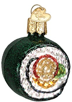 Old World Christmas Ornaments: Sushi Roll Glass Blown Ornaments for Christmas Tree (32110)