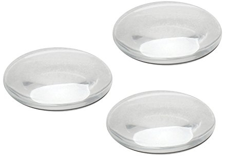 Dophee 30Pcs Crystal Clear Round Cabochon Flat Back Glass Dome Tile Jewellery Making,40mm