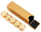 Würfel Box Set 5 Stücke Aluminiumlegierung Tischspiel Poker Spiele Würfel Set Männer Geschenk(Rechteck-Box-Gold)