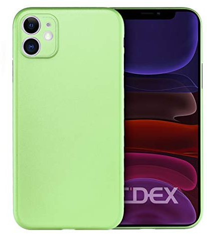doupi UltraSlim Case for iPhone 11 (6.1 inch), Ultra Thin Fine Mat Feather Light Skin Protective Cover, Green