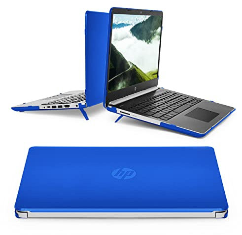 mCover Housse pour ordinateur portable HP 14, bleu, compatible avec les séries 14-DQxxxx/14-FQxxxx