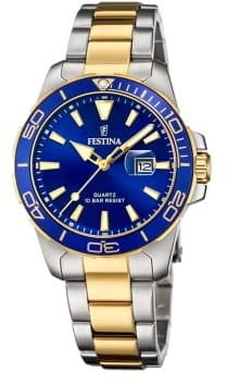 Festina Damen Analog Quarz Uhr mit Edelstahl Armband F20504/1