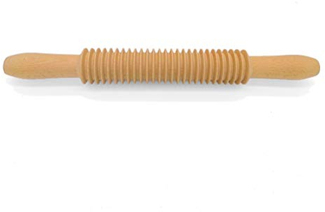 Qiekenao Geprägtes Nudelholz, Muster Nudelstab mit Gewinde Nudelholz Spaghetti Nudel Stick Cutter