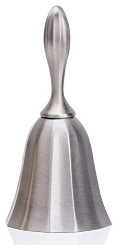 Handglocke Service Glocke, Silber/ Gold Tischglocke Klingelalarm Klassische Metall Teeglocke Mit Lang Holzgriff, Schalter Empfang Glocke Weihnachtsdekoglocke Für Restaurant Bar Hochzeit Hotel