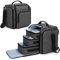 BAFASO Borsa per Trucco con 4 Tasche Interne Rimovibili, Borsa per il Trucco da Viaggio, Borsa per Cosmetici, Nero