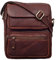 ROYALZ 'Florida' Schultertasche Herren Klein Leder Vintage Look Kleine Umhängetasche Männer mini Messenger Bag Ledertasche, Farbe:Roma Cognac Braun