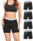 wirarpa Short Cycliste Femme Panty Anti Frottement Shorty Coton Legging Court Boxer Caleçon 5,5 Inseam Lot de 4 Noir Taille L