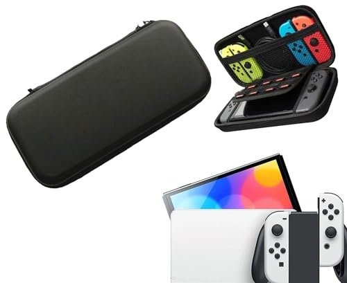 Generic | Beschermhoes | 3.91 | Hardcase | Zwart - Black | Bescherming Case | Opberghoes | Compatibel met Nintendo Switch & OLED