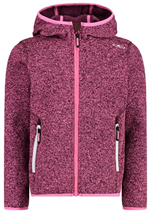 CMP Fleecejacke Girls Strick, Pink Fluo-Plum, EU 92