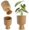 KADAX Pot de Fleurs en Forme de Calice - Plastique en 2 Tailles, 5 Couleurs pour Balcon, Terrasse, Rebord de Fenêtre - Cache-pot (14 cm, Marron)