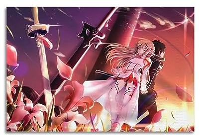 VZRSQZK Sword Art Online Anime-Poster, dekoratives Gemälde, Leinwand-Wandposter und Kunstdruck, modernes Familienschlafzimmer-Dekor-Poster, 20 x 30 cm