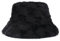 Mimfutu Winter Fischerhut Fluffy Bucket Hat für Damen Herren (Kariert Schwarz)