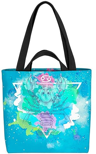 VOID Sternzeichen Horoskop Krebs Tasche 33x33x14cm,15l Einkaufs-Beutel Shopper Einkaufs-Tasche Bag