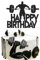 Arthsdite 1Pc Fitness Cake Topper - Gym Themed Weight Lifting Lover's Athlete Body Builder Sport Weightlifting Happy Birthday Party Decoration Fitness Enthusiast - Black Glitter