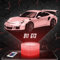 Lampephoto.fr Nachttischlampe - Touch-Nachtlicht Auto sportive 911 GT3 3D-LED-Lampe Illusion, Geschenkidee Weihnachten Geburtstag Junge und Mädchen Nachttischlampe Kinder- oder Erwachsenenzimmer TOP
