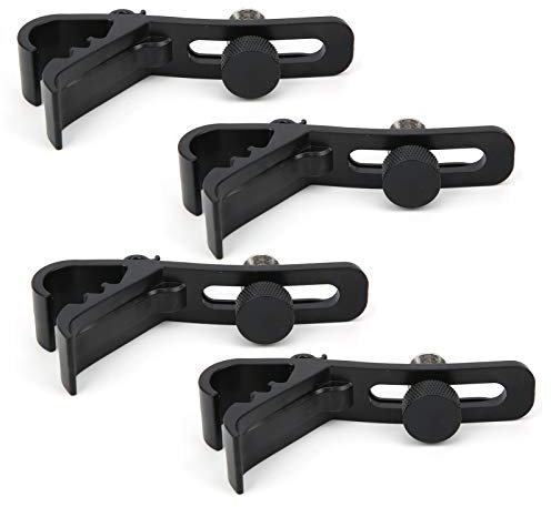 Drum Microphone Clip,4Pcs Adjustable Height Shockproof Securing Clamp Holder for Various Drums