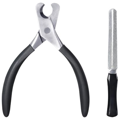 SG Nekoo Dog Nail Clippers for Large Medium Small Breed, Heavy Duty Dog and Cat Nail Trimmers for Thick Toenail, Easy to Use Ergonomic Non-Slip Handle Sharp Grooming Cutter with Nail File (Black)
