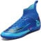 VTASQ Boys Football Boots Kids Astro Turf Trainers Junior Football Shoes Girls Soccer Shoes Indoor Outdoor Athletic Sneakers Non-Slip Sports Shoes Unisex Blue UK 2.5