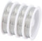 SUNNYCLUE 10M Alambre de Cobre Alambre de Abalorios de Calibre 1 de 18 mm Alambre de Cobre Plateado Alambre de Joyería de Cobre Alambres de Cobre para Artesanía Resistentes Al Deslustre Alambre de Met