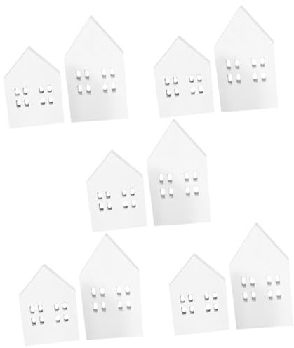 SAFIGLE 10pcs Realistic Mini House Slices Decorative Miniature Houses for Home Christmas Decorations