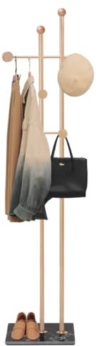 Cre Cra Tringle à vêtements en marbre stable - Métal - Moderne - Support de manteau - Noir