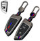 Noreyvis Key Cover Case, Zinklegierung Schlüsselanhänger Fall Halter Shell mit Schlüsselanhänger kompatibel für BMW 2 5 6 7 Series X1 X2 X3 X5 X6 X7 F15 F16 F48 M5 M6 GT3 GT5 (4 Tasten Grau)